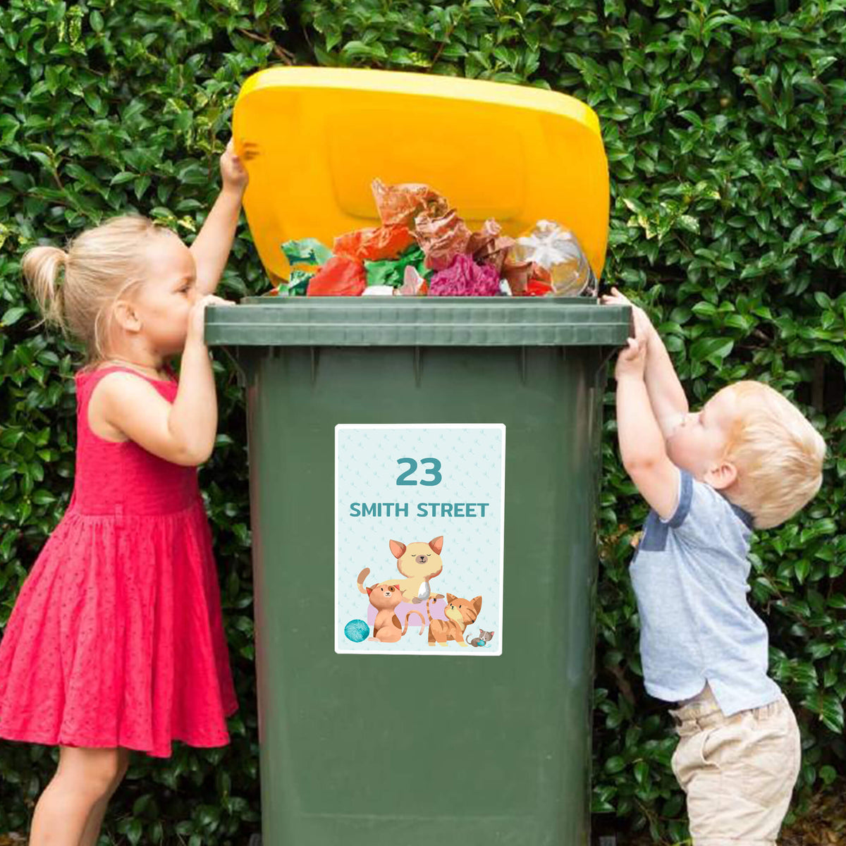 Bin Label Personalised Rubbish Bin Label A3, A4, A5 Labels4school Labels4School