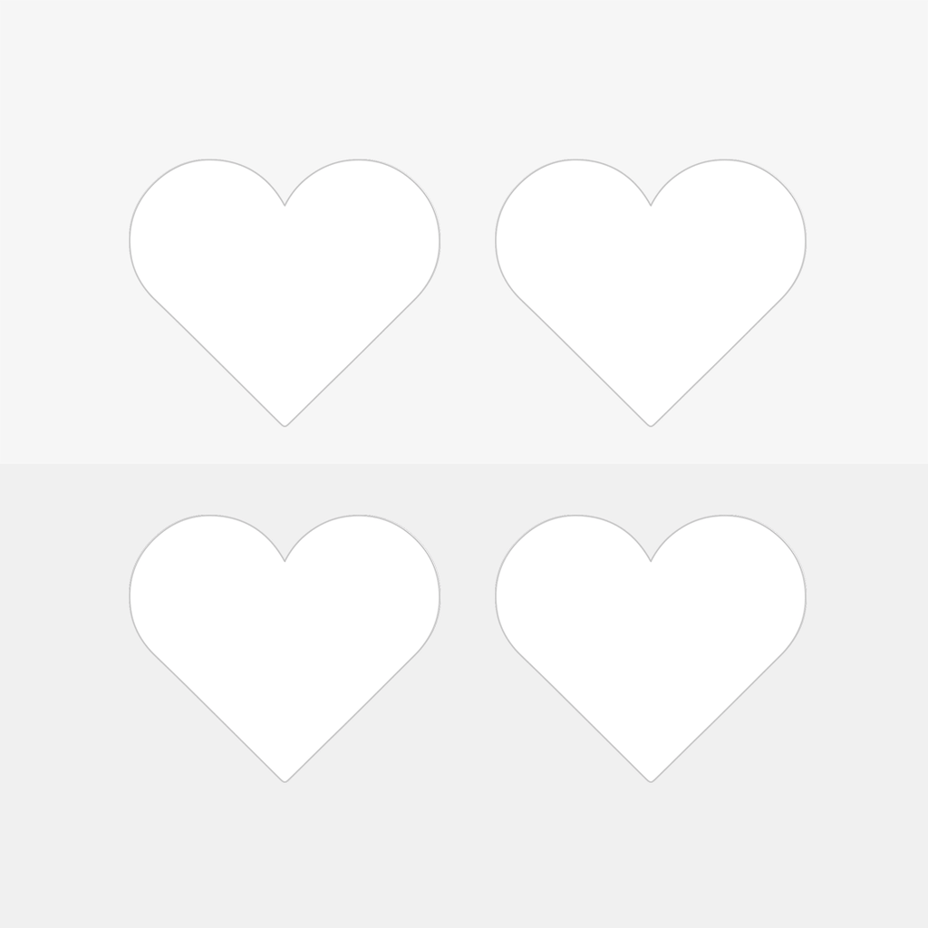 Hearts Pattern - White