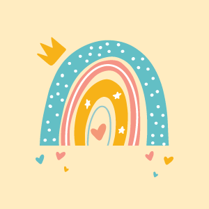 Happy Rainbow - Designer Name Labels