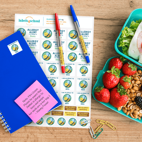 Allergy Labels for School Lunch Boxes