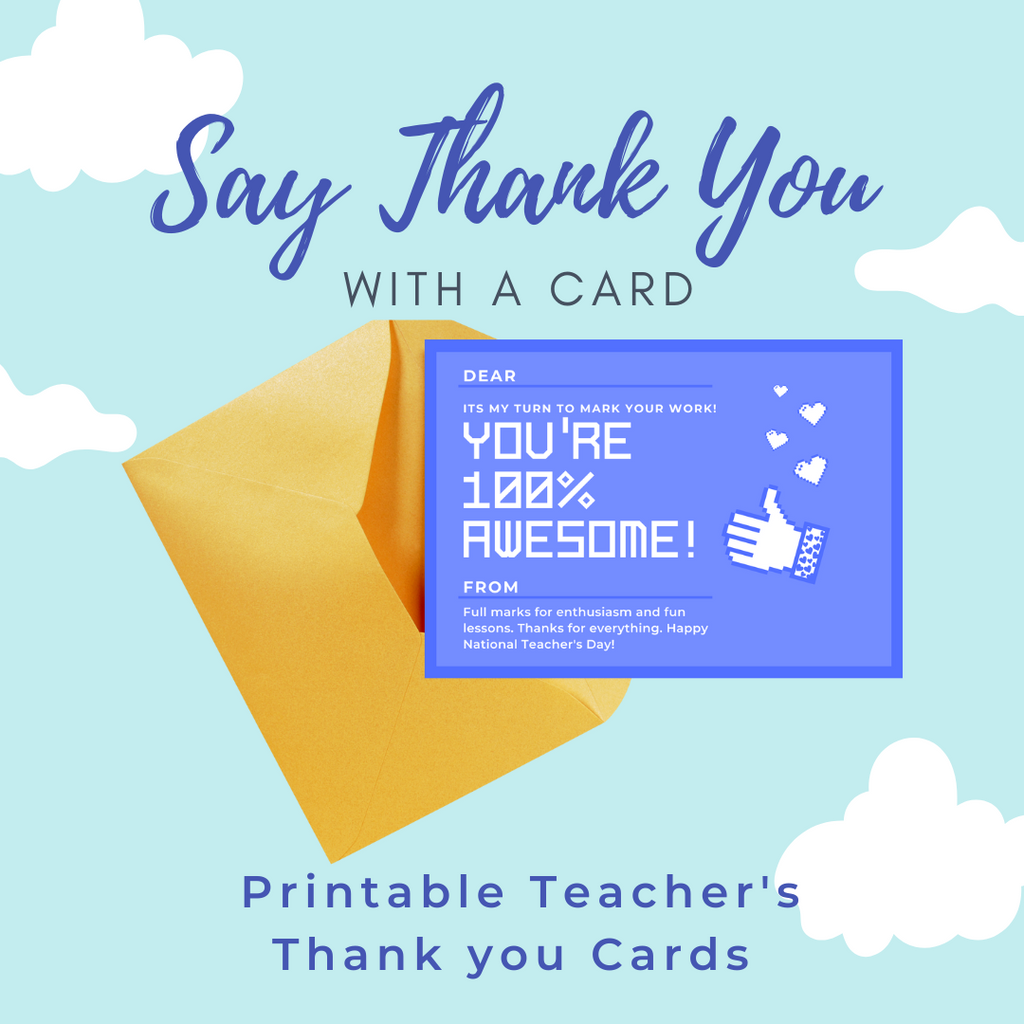 Teachers Day Printable THANK YOU Cards