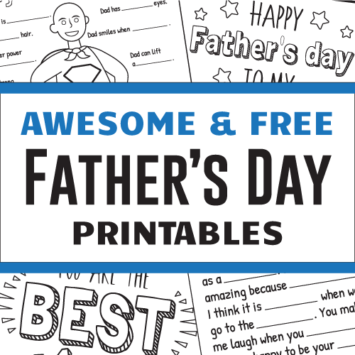 Father's Day - Free Printables - Colour in Gift Ideas