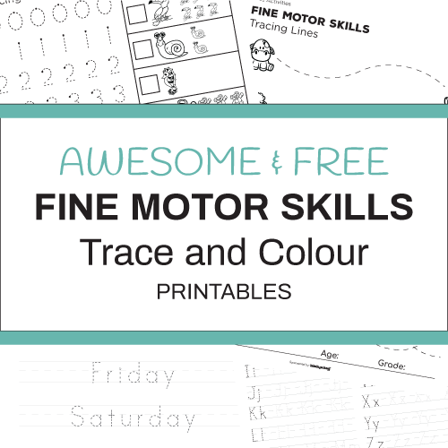 Trace and Colour | Fine Motor Skills Activity | Free Printable Download