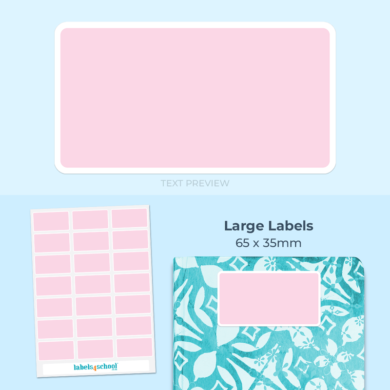 Label Color Pink Colour Large Labels - Customise Large Labels – Labels4School