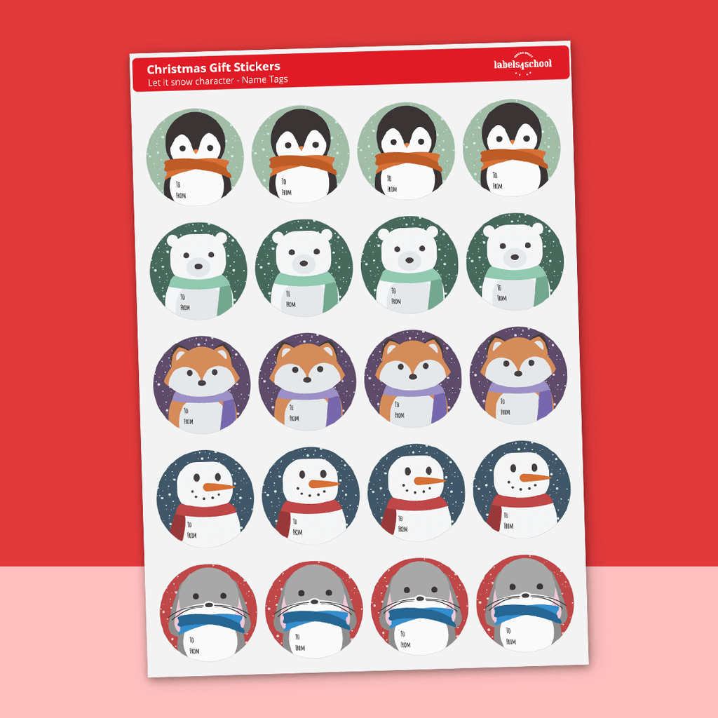 Let it snow character - Name Tags