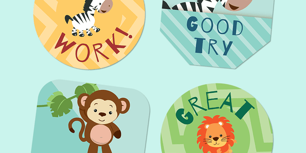 Baby Animals Merit Labels