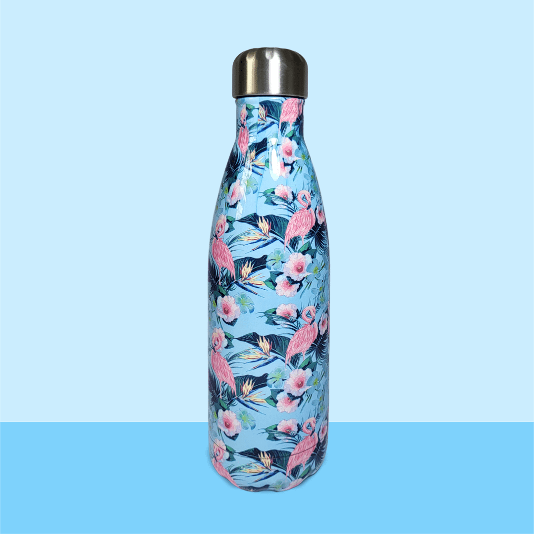 Thermos Bottle Floral Flamingo – Labels4School - Main Image