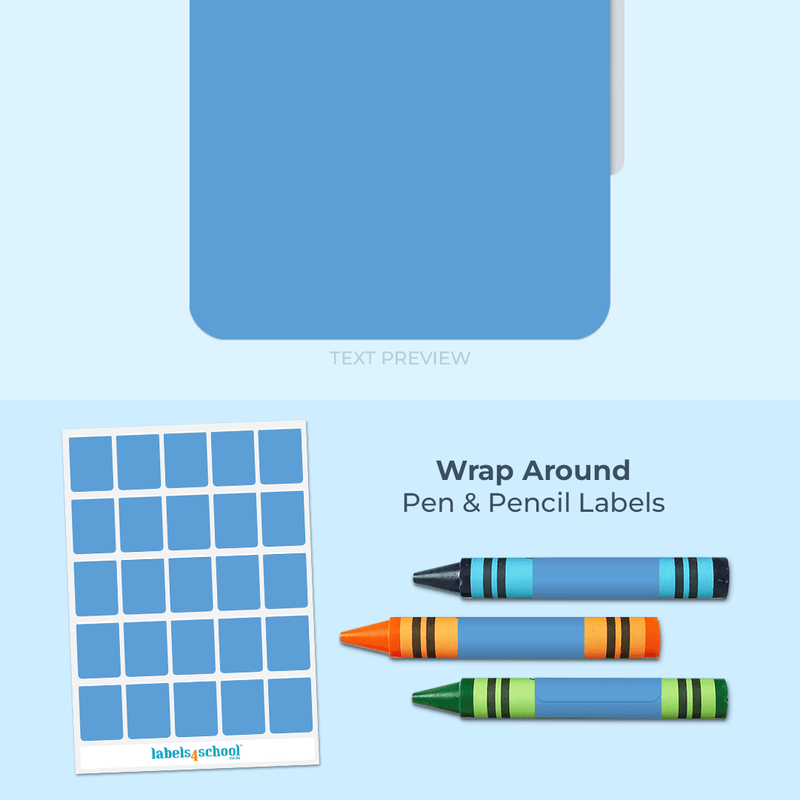 Colour Wrap-Around Pencil Labels - Customise – Labels4School