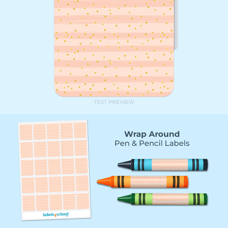 Colour Wrap-Around Pencil Labels - Customise – Labels4School