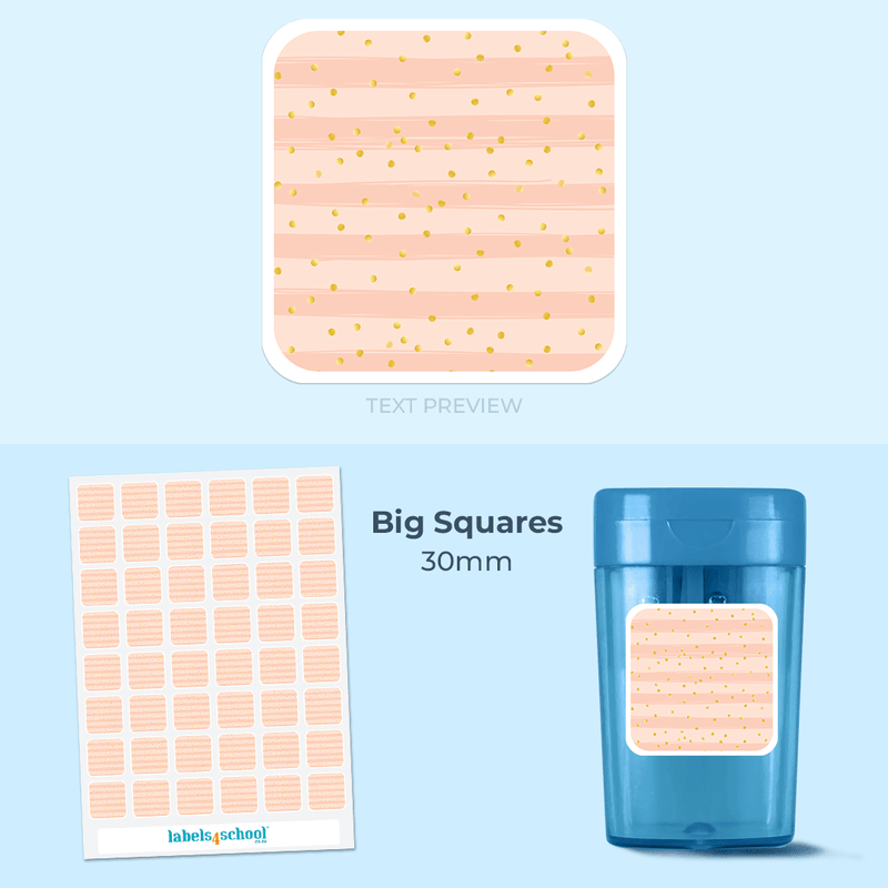 Colour Big Squares - 48 Personalised Labels | Labels4school – Labels4School
