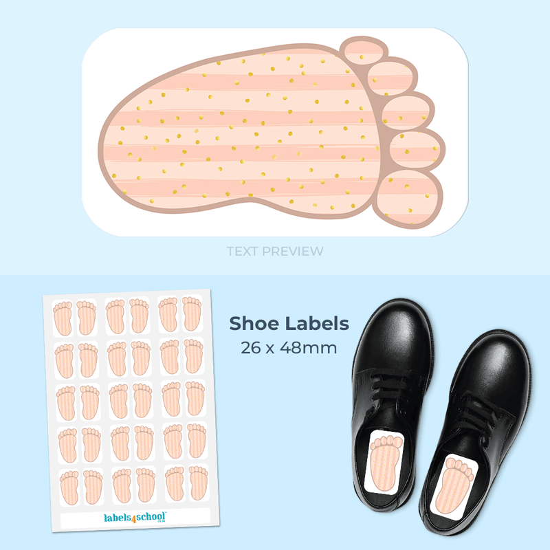 Colour Shoe Labels – Personalised Vinyl Labels – Labels4School