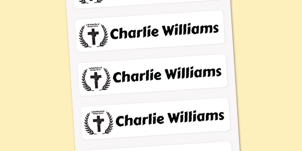 School Branded - Classic Flat-Surface Labels