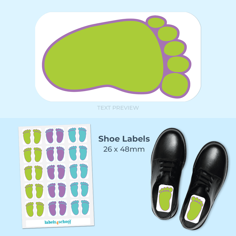 Colour Shoe Labels – Personalised Vinyl Labels – Labels4School