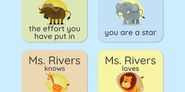 Personalised African Safari Merit Stickers