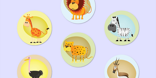 African Safari Mini Dot Stickers