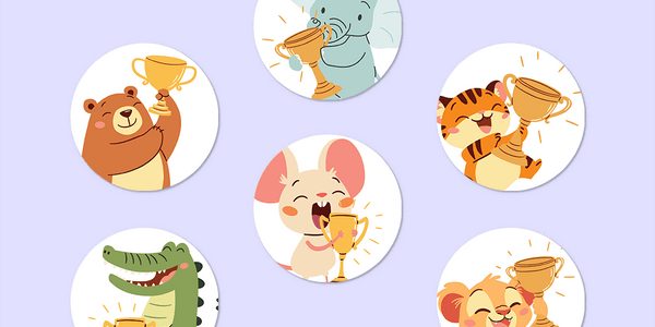 Animal Awards Mini Dot Stickers