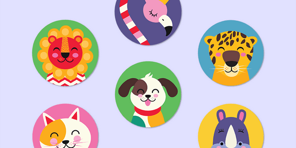 Animal Friends Mini Dot Stickers