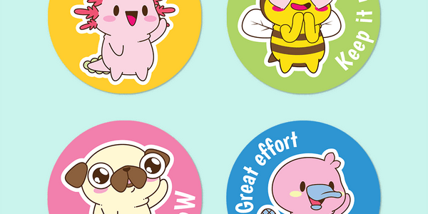 Animal Mix 1 Merit Stickers