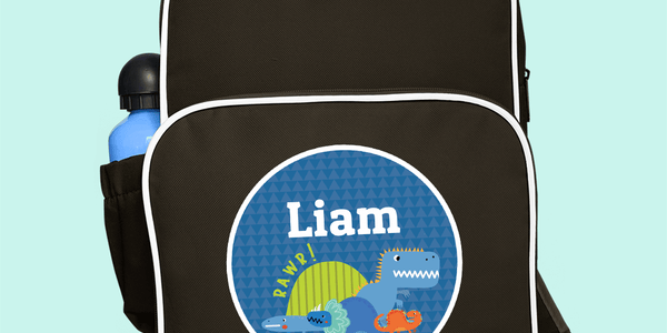 Black Kiddies Backpack - Designer themes