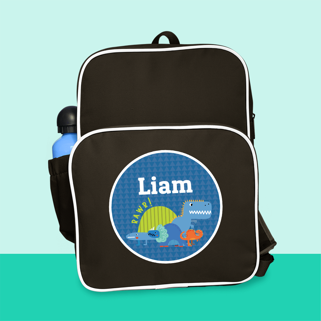 Kiddies Backpack Black School Bag – Labels4School - Main Image