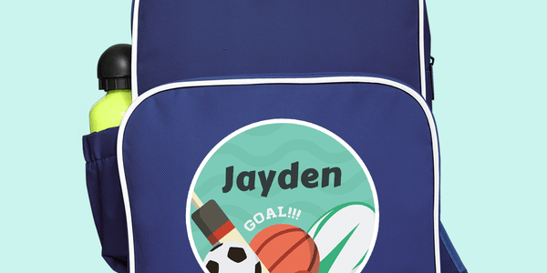 Blue Kiddies Backpack - Designer themes