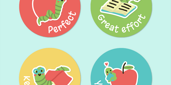 Bookworms Merit Stickers