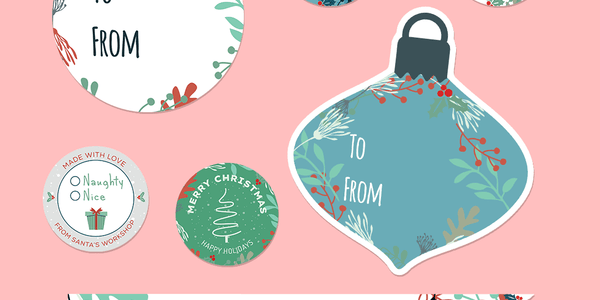 Christmas Florals Mix Pack - Name Tags