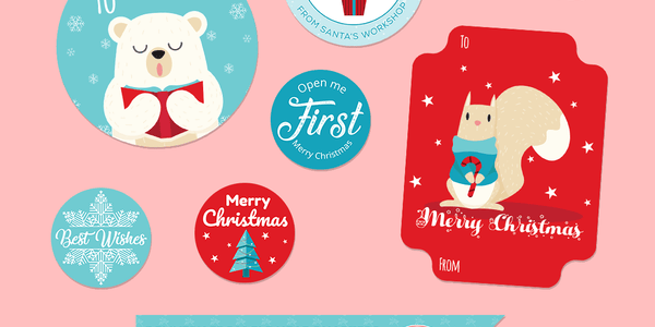 Funky Christmas - Name Tags
