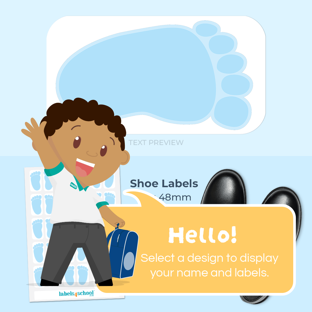 Colour Shoe Labels – Personalised Vinyl Labels – Labels4School