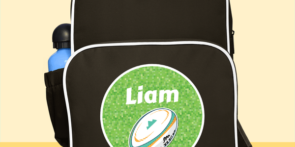 Black Kiddies Backpack - Customise your own