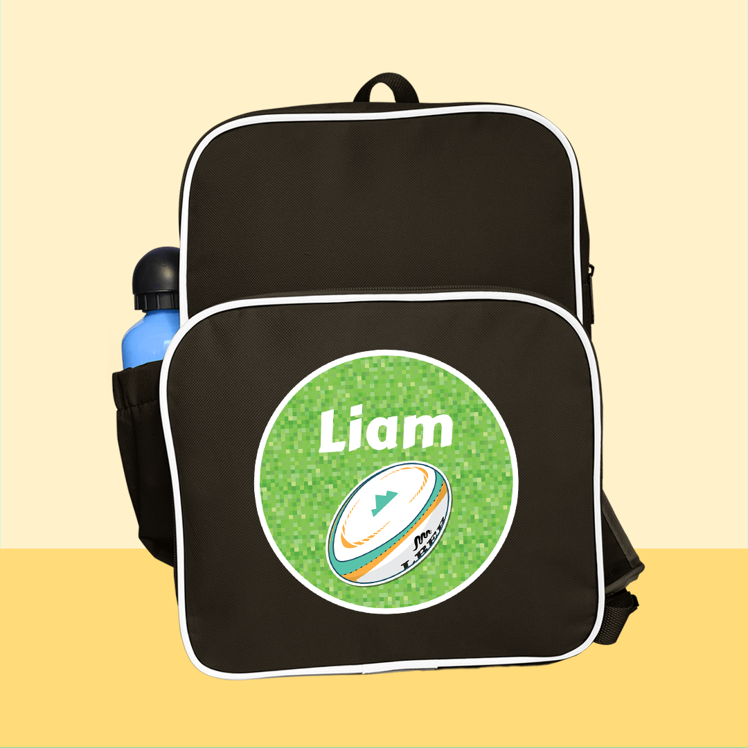 Kiddies Backpack | Black Personalised School Bag – Labels4School