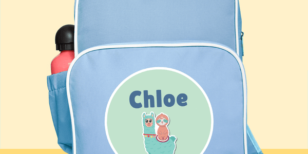 Light Blue Kiddies Backpack - Customise your own