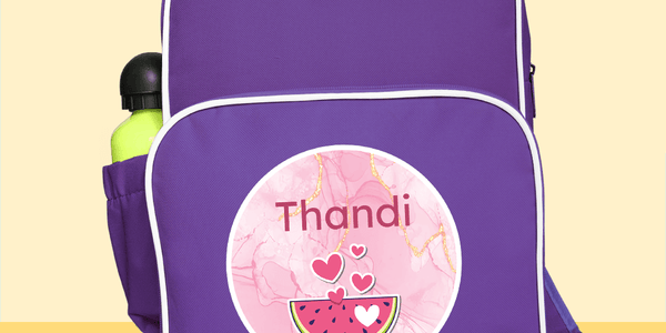 Purple Kiddies Backpack - Customise your own