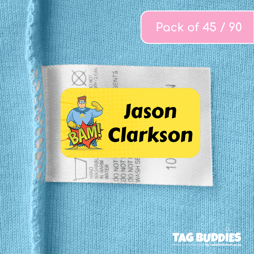 Iron on Labels Iron on Clothing Labels Fabric Labels Clothing Labels  Daycare Labels Kids Name Label Dinosaur Pack 1 Set of 48 