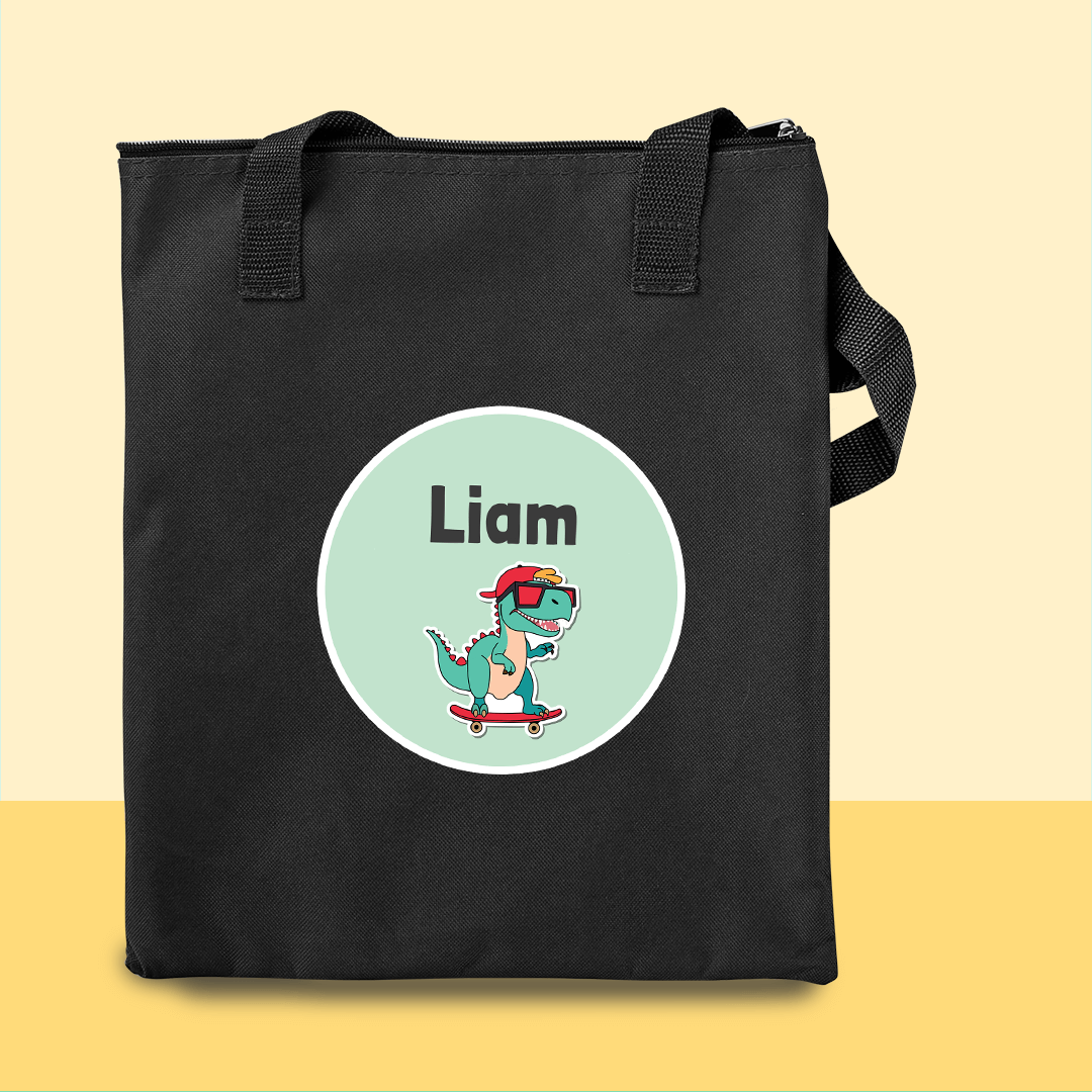 Library Bag | Black Customised Book Bag – Labels4School