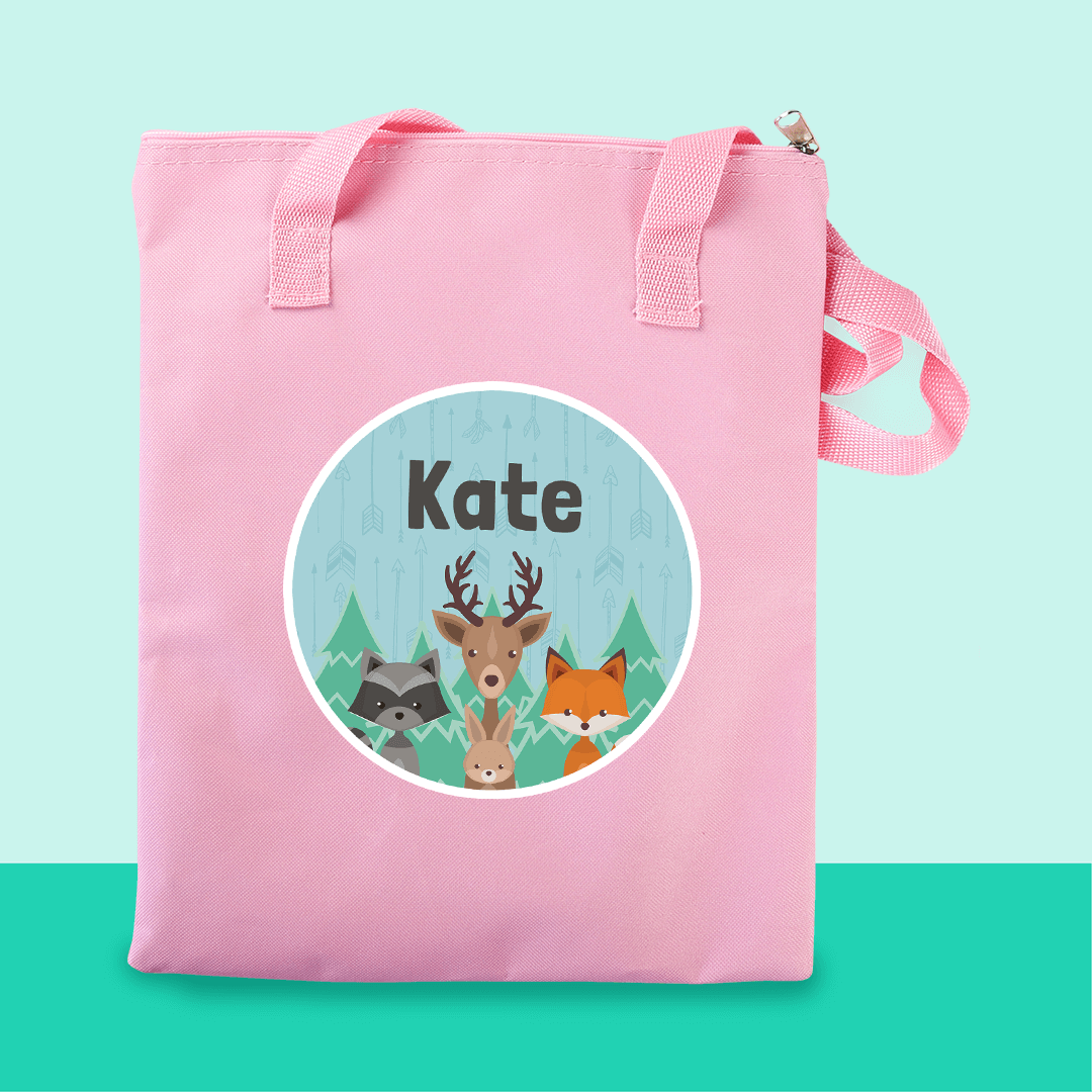 Library Bag – Pink personalised - Back to School | Labels4School