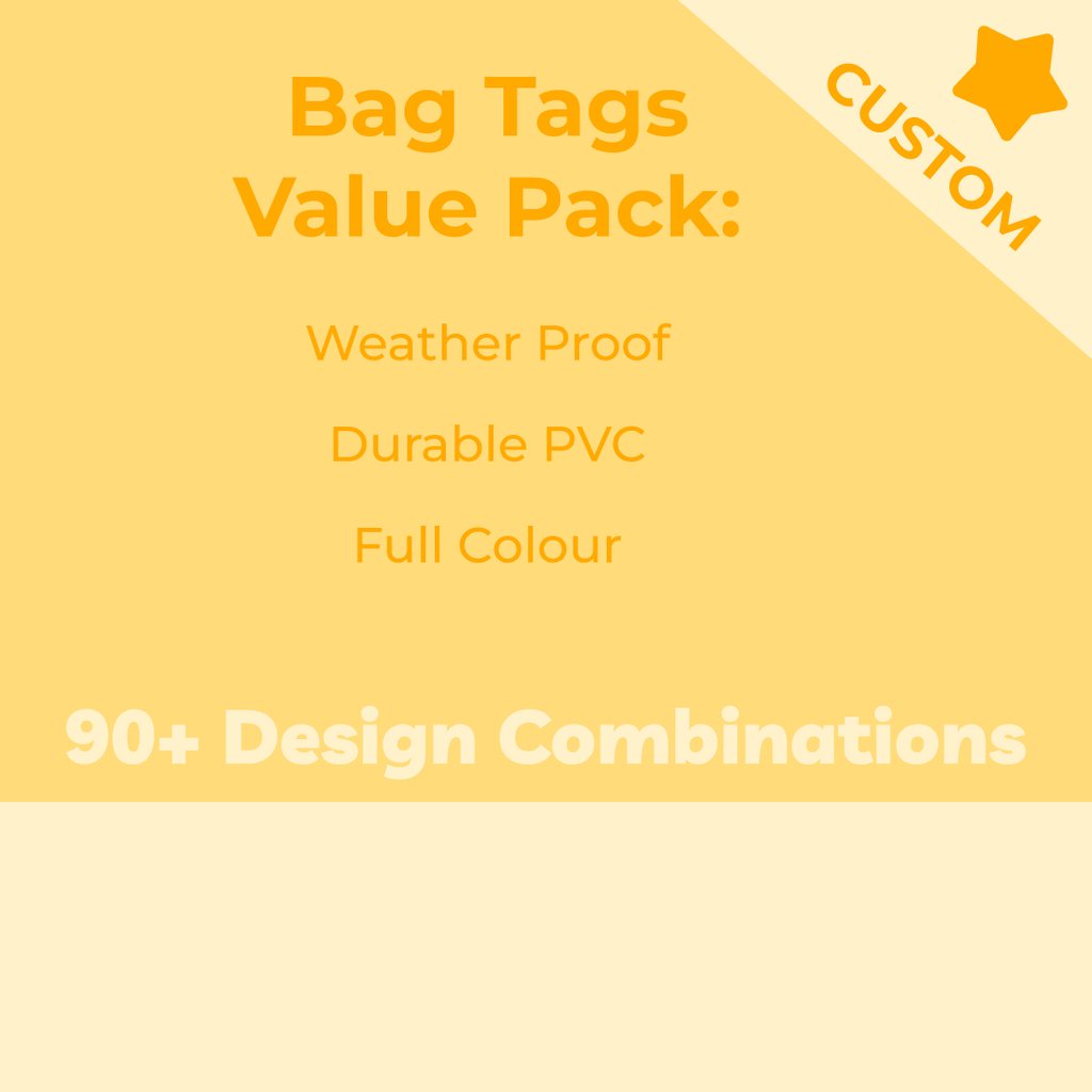 Colour Bag Tags - Customise your own