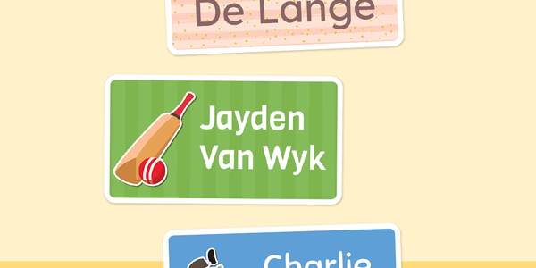 Colour Large Labels - Customise your own