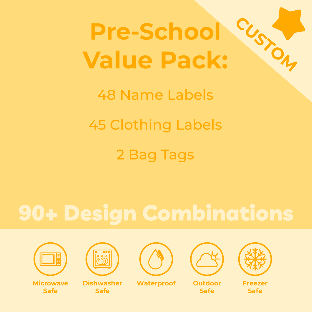 Colour Pre-School - 154 Personalised Labels | Labels4school – Labels4School
