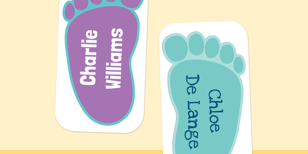 Colour Shoe Labels - Customise your own