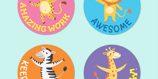 Dancing Animals Merit Stickers