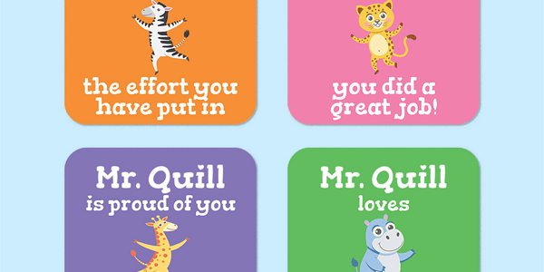 Personalised Dancing Animals Merit Stickers