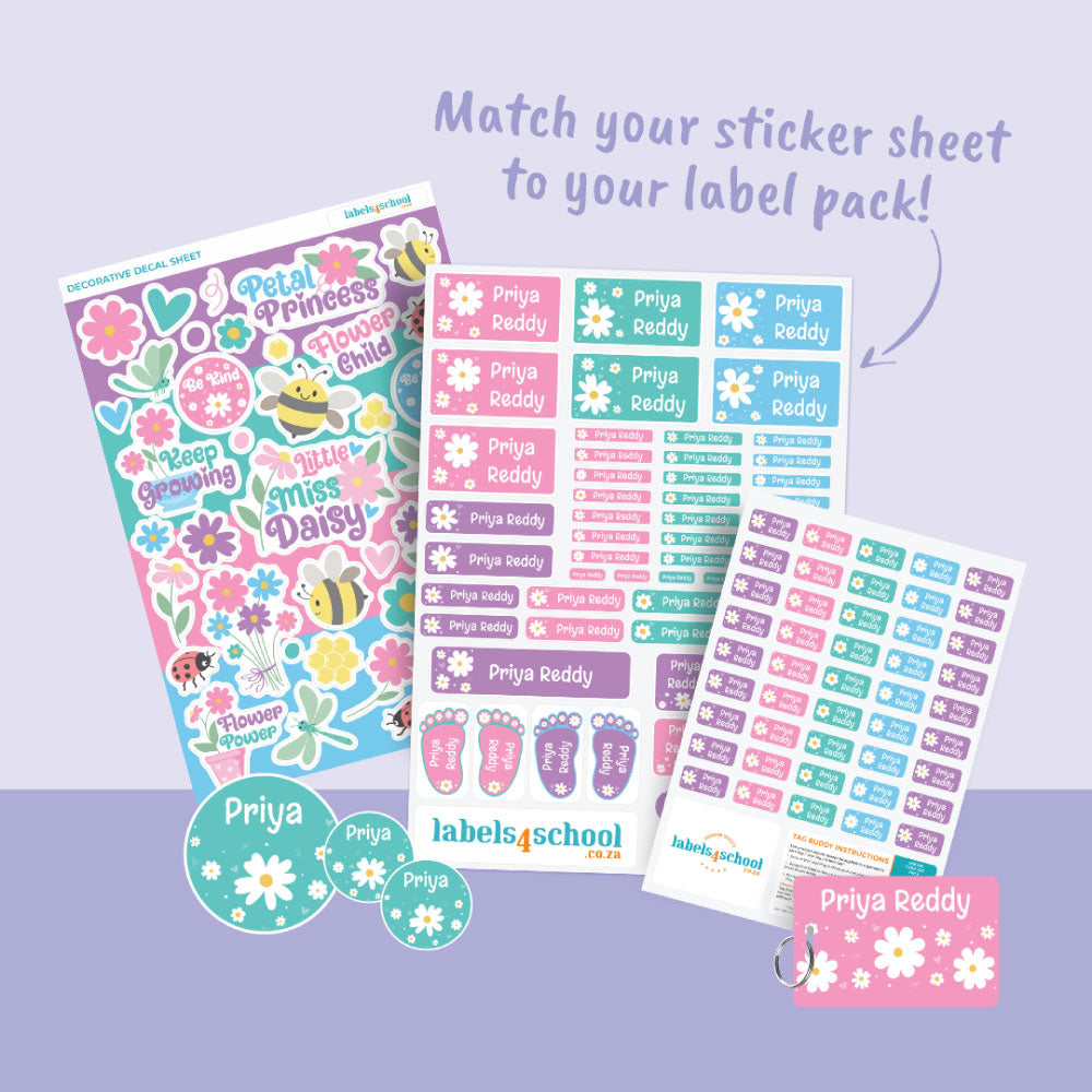 Sticker Reference Sheet Personalised Kids Sticker Sheets – Lunchbox & Water Bottle Labels ...