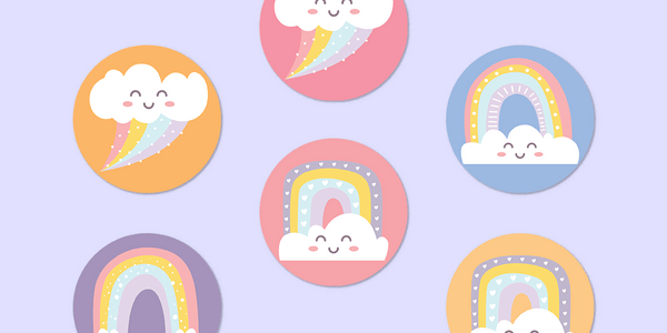 Happy Rainbows Mini Dot Stickers