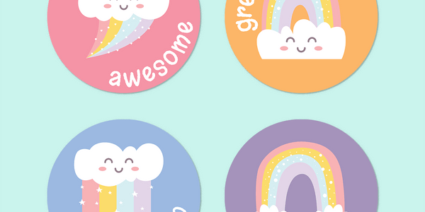 Happy Rainbows Merit Stickers