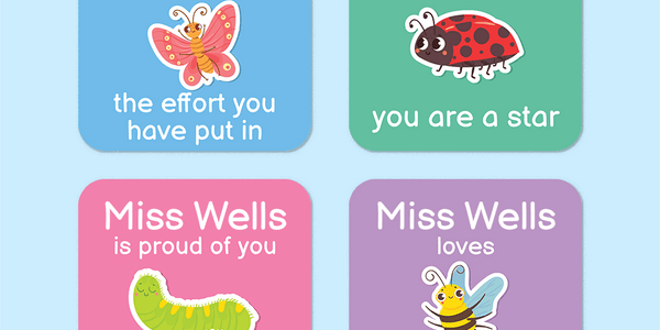 Personalised Insects Merit Stickers