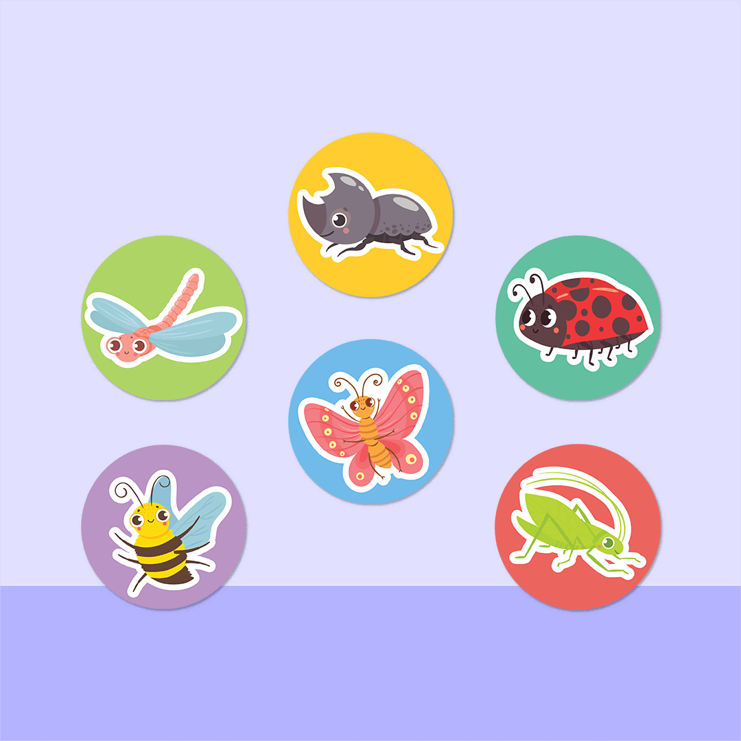 Insects Mini Dot Stickers - 165 Reward Stickers | Labels4school ...