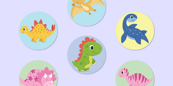 Little Dinos Mini Dot Stickers