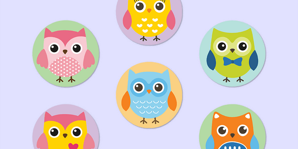 Little Owls Mini Dot Stickers