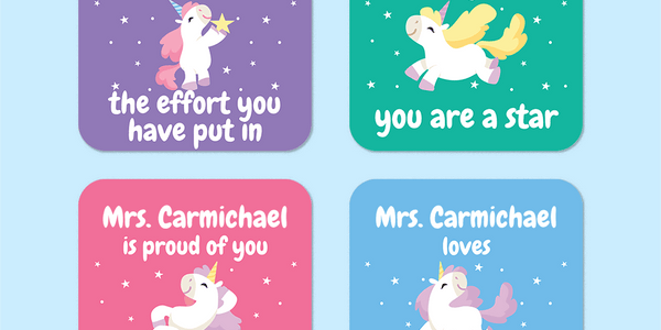 Personalised Little Unicorns Merit Stickers